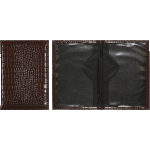 Обложка для паспорта "deVENTE. Wild" 10x14 см, искусственная кожа фактурная, поролон, отстрочка, одно отделение для визитки, в пластиковом пакете с европодвесом, темно-коричневая