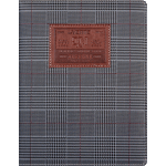 Дневник "deVENTE. Scotch Style grey" универсальный блок, офсет 1 краска, кремовая бумага 80 г/м², твердая обложка из искусственной кожи с поролоном, аппликация, термо тиснение, отстрочка, 1 ляссе