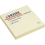 Клейкая бумага для заметок "deVENTE" 76x76 мм, 100 листов, офсет 75 г/м², желтая