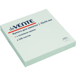 Клейкая бумага для заметок "deVENTE" 76x76 мм, 100 листов, офсет 75 г/м², голубая