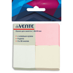 Клейкая бумага для заметок "deVENTE" 40x50 мм, 50 листов, офсет 75 г/м², 4 пастельных цвета, 4 шт в пластиковом блистере