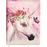 Дневник "deVENTE. Fairy Unicorn" универсальный блок, офсет 1 краска, белая бумага 80 г/м², твердая обложка из искусственной кожи с поролоном, цветная печать, тиснение фольгой, цветной форзац, 1 ляссе