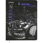 Дневник "deVENTE. Urban Car" универсальный блок, офсет 1 краска, белая бумага 80 г/м², гибкая обложка из искусственной кожи, шелкография, отстрочка, 1 ляссе