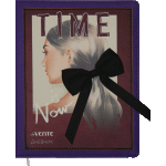 Дневник "deVENTE. Time is Now!" универсальный блок, офсет 1 краска, белая бумага 80 г/м², твердая обложка из искусственной кожи с поролоном, аппликация, цветная печать, объемная аппликация из ленты, отстрочка, 1 ляссе