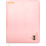Дневник "deVENTE. Kitty" универсальный блок, офсет 1 краска, кремовая бумага 80 г/м², твердая обложка из искусственной кожи с поролоном, золотистая декоративная брошь, тиснение фольгой, 1 ляссе
