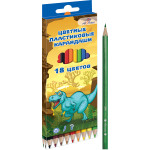 Карандаши цветные пластиковые "Attomex. Be cool" 18 цветов, 2М, диаметр грифеля 2,65 мм, шестигранные, в картонной коробке