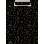 Клипборд "deVENTE. My Gold. Cats" A4 (225x316 мм) картон толщина 2 мм, матовая ламинация тиснение фольгой, в пластиковом пакете