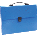 Портфель "deVENTE. Daily" на замке, пластиковый 900 мкм, для документов A4, 1 отделение, непрозрачный синий