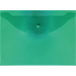 Папка-конверт на кнопке "Attomex" A4 (330x240 мм) 120 мкм, полупрозрачная зеленая