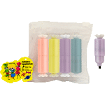 Набор маркеров-выделителей "deVENTE. Candy" (04 цв - фиол, роз, гол, желт) мини-корпус в форме конфеты, скошенный наконечник, ширина линии 1-3 мм, в пластиковой сумочке на молнии