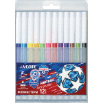 Фломастеры "deVENTE. Play Football" 12 цветов с невентилируемым колпачком, в пластиковом блистере