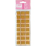 Стразы самоклеящиеся "deVENTE. Кристальные узоры" цвет желтый, карточка 6,8x17 см, в пластиковом пакете с блистерным подвесом