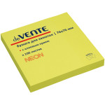 Клейкая бумага для заметок "deVENTE" 76x76 мм, 100 листов, офсет 75 г/м², неоновая зеленая
