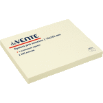 Клейкая бумага для заметок "deVENTE" 76x101 мм, 100 листов, офсет 75 г/м², желтая