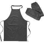 Фартук "deVENTE" для средней школы, 50x70 см (L) водоотталкивающая ткань, 3 кармана, в комплекте с нарукавниками, однотонный черный