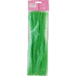 Проволока пушистая Шенил для творчества "deVENTE" 1,5x30 см, 10 шт, цвет зеленый, в пластиковом пакете с блистерным подвесом