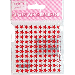 Стразы самоклеящиеся "deVENTE. Star" акриловые, размер 8 мм, карточка 90x90 мм, красные, 100 шт в пластиковом пакете с блистерным подвесом