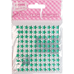 Стразы самоклеящиеся "deVENTE. Star" акриловые, размер 8 мм, карточка 90x90 мм, зеленые, 100 шт в пластиковом пакете с блистерным подвесом