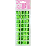 Стразы самоклеящиеся "deVENTE. Кристальные узоры" цвет зеленый, карточка 6,8x17 см, в пластиковом пакете с блистерным подвесом