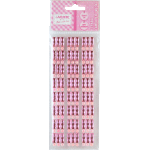 Стразы самоклеящиеся "deVENTE. Кристальные узоры" цвет розовый, карточка 6,8x17 см, в пластиковом пакете с блистерным подвесом