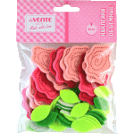 Наклейки объемные "deVENTE. Розы с листьями" из фетра, 60 шт, в пластиковом пакете с блистерным подвесом