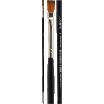 Кисть художественная "deVENTE. Art" синтетика № 08 плоская, удлиненная деревянная ручка с многослойным лакокрасочным покрытием, никелированная обойма, индивидуальная маркировка