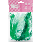 Перья декоративные "deVENTE. Зеленый микс" натуральные индюшиные, размер 10-15 см, 50 шт ассорти цветов, в пластиковом пакете с блистерным подвесом