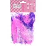 Перья декоративные "deVENTE. Розовый микс" натуральные индюшиные, размер 10-15 см, 50 шт ассорти цветов, в пластиковом пакете с блистерным подвесом