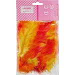 Перья декоративные "deVENTE. Красный микс" натуральные индюшиные, размер 10-15 см, 50 шт ассорти цветов, в пластиковом пакете с блистерным подвесом