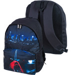 Рюкзак подростковый "deVENTE. Night City" 40x30x14 см, вес 300 г, эргономичная вентилируемая спинка и уплотненные вентилируемые лямки, 1 отделение на молнии, 1 передний карман на молнии, 2 боковых кармана