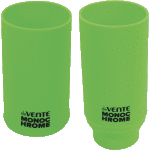 Подставка для пишущих принадлежностей "deVENTE. MonoChrome" 11(14,5)x6,5x6,5 см, силиконовая, увеличивающаяся высота, в пластиковой коробке с блистерным подвесом, неоновая зеленая