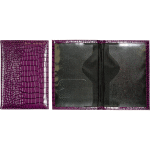 Обложка для паспорта "deVENTE. Wild" 10x14 см, искусственная кожа фактурная, поролон, отстрочка, одно отделение для визитки, в пластиковом пакете с европодвесом, фиолетовая