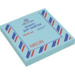 Клейкая бумага для заметок "Attomex" 76x76 мм, 100 листов, офсет 75 г/м², неоновая голубая