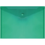 Папка-конверт на кнопке "deVENTE" A4 (330x240 мм) 180 мкм, полупрозрачная зеленая