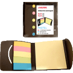 Набор самоклеящихся этикеток-закладок "deVENTE" бумажные 50x15 мм и 75x75 мм, 6x25 листов, 5 пастельных цветов, в крафт упаковке