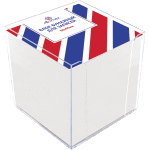 Куб бумажный для записей "Attomex" 90x90x90 мм белый, непроклеенный, плотность 70 г/м², белизна 70%, в прозрачной пластиковой подставке