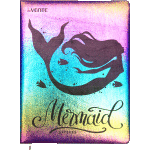 Дневник "deVENTE. Mermaid" универсальный блок, офсет 1 краска, белая бумага 80 г/м2, твердая обложка из искусственной кожи с поролоном, шелкография, цветной форзац, 1 ляссе