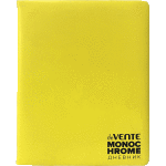 Дневник "deVENTE. Monochrome. Yellow" универсальный блок, офсет 1 краска, кремовая бумага 80 г/м², твердая обложка из искусственной кожи с поролоном, шелкография, 1 ляссе