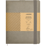 Дневник "deVENTE. Grey" универсальный блок, офсет 1 краска, кремовая бумага 80 г/м², твердая обложка из искусственной кожи с поролоном, вертикальная резинка, отстрочка, 1 ляссе