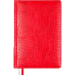 Ежедневник недатированный "Attomex. Croco" B6 (120 ммx170 мм) 320 стр, белая бумага 70 г/м², печать в 2 краски, твердая обложка из искусственной кожи с поролоном, отстрочка, перфорация, закругленные уголки, 2 ляссе, в термоусадочной пленке, красный