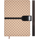 Записная книжка "deVENTE. Chelsea" A5 (145 ммx205 мм) 160 стр, кремовая бумага 70 г/м² в клетку с коричневым срезом, печать в 1 краску, твердая обложка из искусственной кожи с поролоном, магнитная застежка, отстрочка, закругленные уголки, 1 ляссе, в подарочной коробке, бежевая
