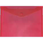 Папка-конверт на кнопке "deVENTE" A4 (330x240 мм) 180 мкм, полупрозрачная красная
