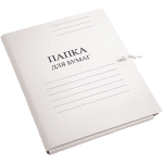 Папка для бумаг с завязками "Attomex" A4 картонная немелованная белая (360 г/м²)