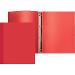 Папка на кольцах "Attomex" A4, 4 кольца Ø 16 мм, 500 мкм, фактура "песок" непрозрачная красная