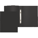 Папка на кольцах "Attomex" A4, 2 кольца Ø 16 мм, 500 мкм, фактура "песок" непрозрачная черная