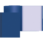 Папка с 030 вкладышами "Attomex" A4, 500 мкм, вкладыши 030 мкм, фактура "песок" непрозрачная синяя