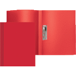 Папка с боковым прижимом "Attomex" A4, 500 мкм, фактура "песок" непрозрачная красная