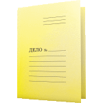 Скоросшиватель "deVENTE" A4 картонный мелованный желтый (280 г/м²)