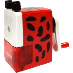 Точилка для карандашей механическая "deVENTE. Божья Коровка" 7,1x4,8x9,1 см, 1 отверстие, с контейнером, пластмассовая в форме домика, в пластиковой коробке, красная