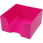 Пластиковый бокс для бумажного блока "deVENTE" 9x9x5 см, непрозрачный розовый